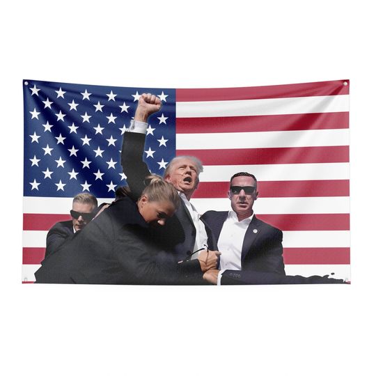 Discover Trump Fist Pump Flag MAGA 2024, Trump Flag, Patriotic Flag