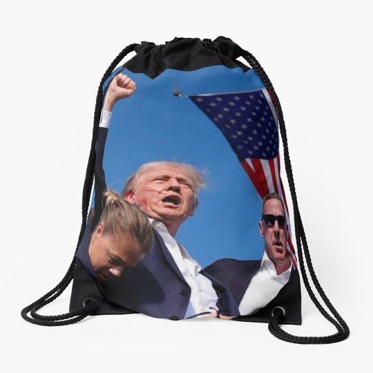 Discover Donald Trump Assassination Attempt Victory Drawstring Bag
