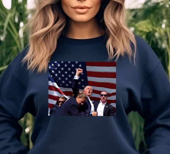 Discover Trump Shot Quality Shooting 2024 Sweatshirt, Donald Trump Fine Sweatshirt