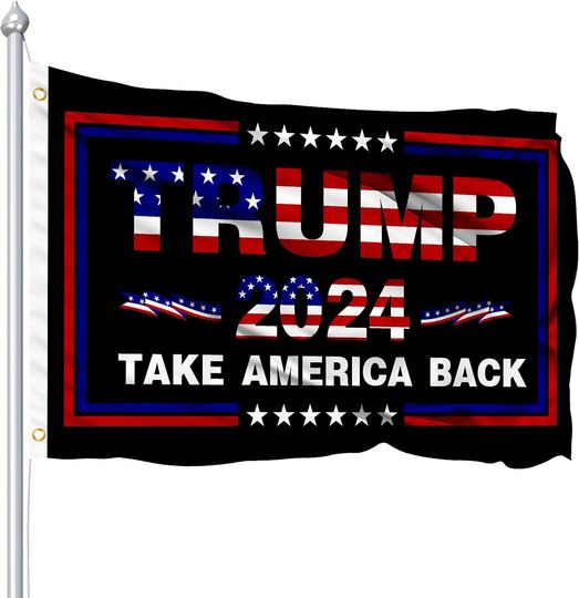 Discover Trump 2024 Flag Outdoor Indoor- Take America Back Flags Trump 2024