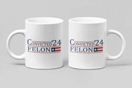 Discover Novelty Coffee Mug - Donald Trump - Convicted Felon 2024 Mug