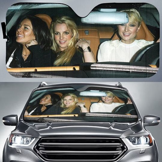 Discover Paris Britney Lindsay Car Sun Shade, Funny Britney Spears Sunshade