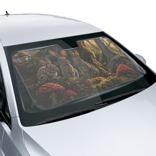 Discover Woodland Bunnies Car Sun Shade
