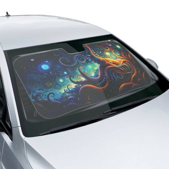 Discover Tentacle Dreams Octopus Car Sun Shade, Octopus Car Accessory