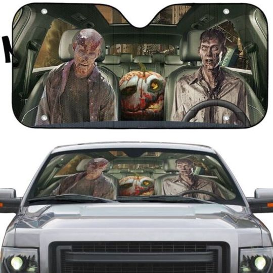 Discover Zombie Horror Car Sun Shade for Halloween