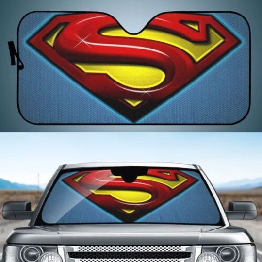 Discover Superman Car Sunshade Windshield Reflective Front Folding Sun Visor UV Block