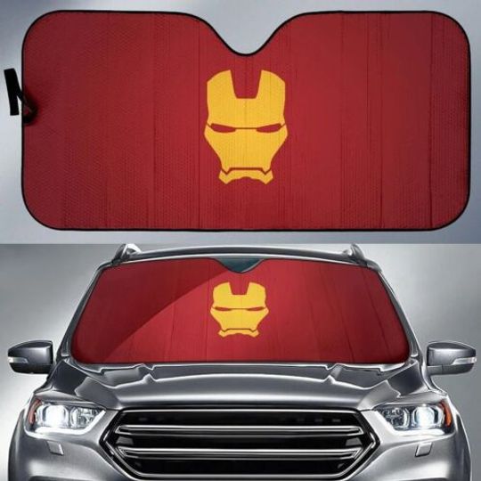 Discover Ironman Car Sunshade Windshield Reflective Front Folding Sun Visor UV Block
