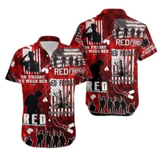 Discover Veteran Red Friday American Hawaii Shirt 3D Summer Beach