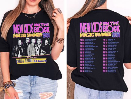 Discover NK on The Block Magic Summer Tour 2024 Fan Shirt