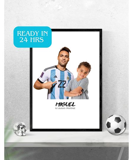 Discover Personalized Lautaro Martinez Poster, Personalized Print