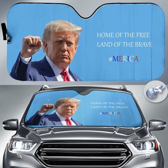 Discover Donald Trump Merica Quotes Car Sun Shade, Donald Trump Auto Sunshade