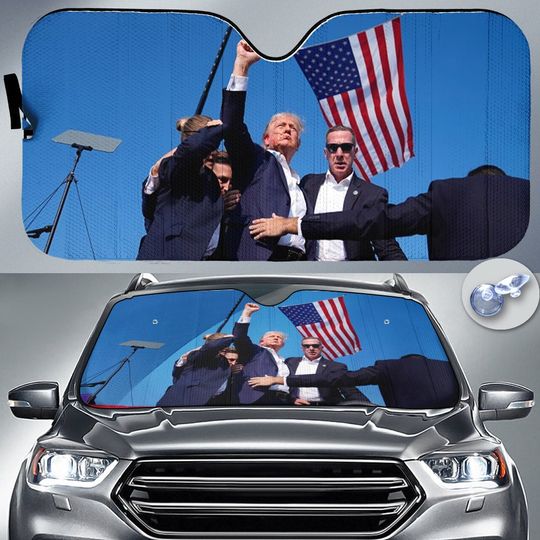 Discover Donald Trump Car Sun Shade, Donald Trump Auto Sunshade, Custom Car Accessory