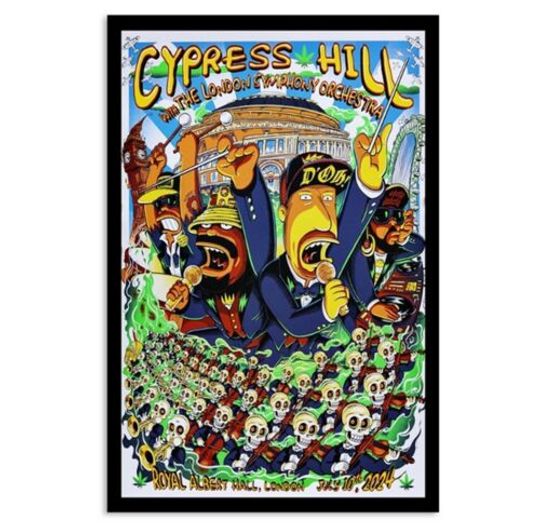 Discover Cypress Hill Jul 10 2024 Royal Albert Hall in London UK Poster