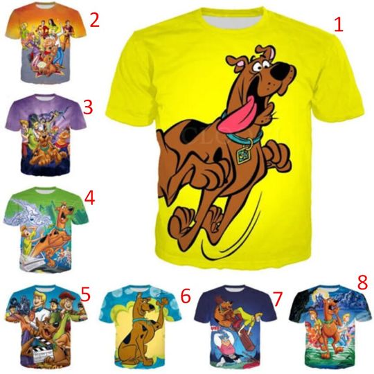 Discover Cartoon Scooby Doo 3D Print Casual T-Shirt
