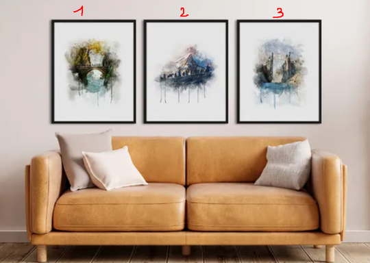 Discover LOTR Watercolor Prints, The Rivendell Print, Fellowship of the Ring