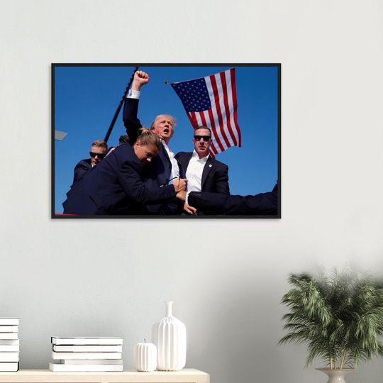 Discover Trump Assassination Attempt Framed Poster