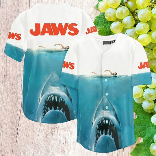 Discover Jaws Baseball Jersey Shirt Jaws Movie Full Printed (AOP) Shirt