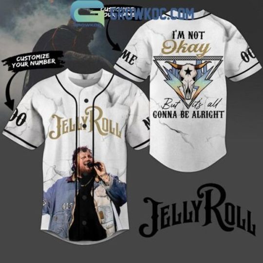 Discover Jelly Roll It’s All Gonna Be Alright Personalized Baseball Jersey