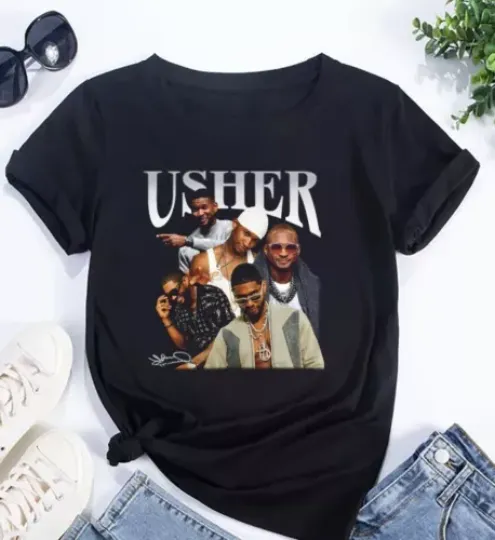 Discover Usher Signatures 90s Vintage Shirt, Usher Homage Shirt