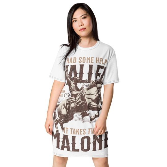 Discover Wallen & Malone Cowboy Women's T-Shirt Dress, Gifts for Her