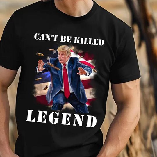Discover Donald Trump Shooting T-Shirt, Can't Be Killed Legend T-shirt