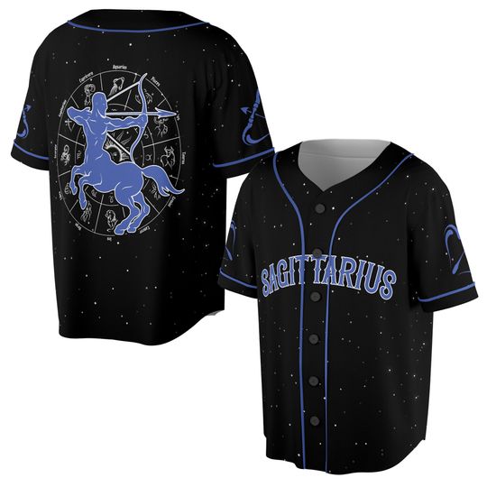 Discover Symbol Zodiac Constellation Sagittarius Star Baseball Jersey