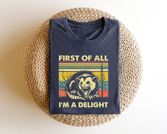 Discover Funny Opossum Shirts Angry Opossum TShirt, First Of All I'm A Delight