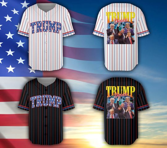 Discover Trump 2024 American Support Baseball Jersey