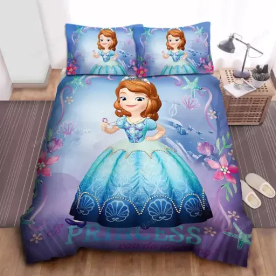 Discover Sofia The First A Princess Can Do Anything Quilt Duvet Cover Set Children Bedding Set