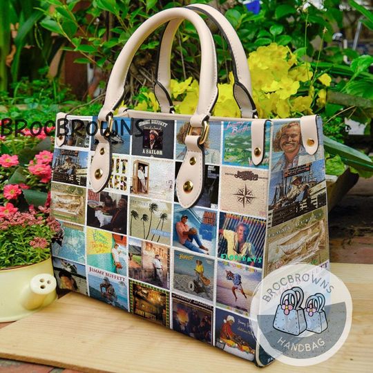 Discover Jimmy Buffett Personalized Leather Handbag, Jimmy Buffett Leather Bag