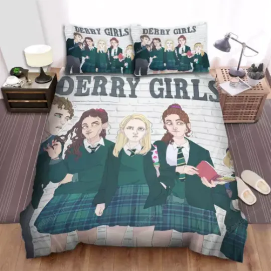 Discover Derry Girls Movie Art 3 Quilt Duvet Cover Set Doona Cover Queen Soft Bedclothes