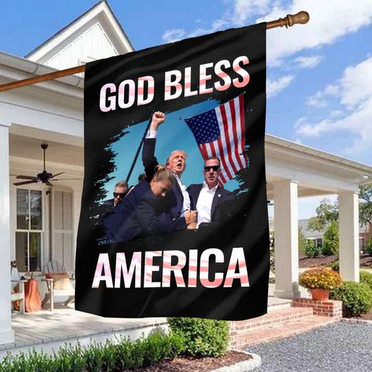 Discover God Bless America Trump 2024 Flag