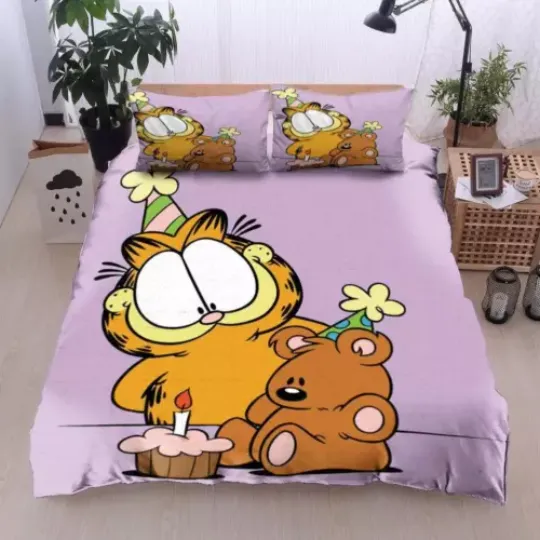 Discover Garfield And Friendss Quilt Duvet Cover Set Full Bedroom Decor Bedspread