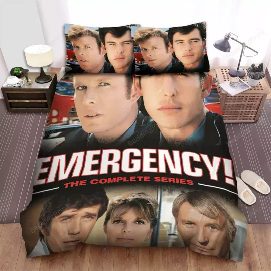 Discover Emergency! 1972-1979 The Complete Series Movie Poster Quilt Duvet Cover Set