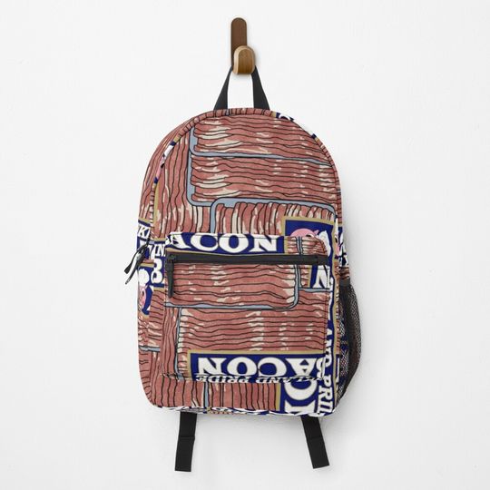 Discover Hand Drawn Bacon Pattern Backpack