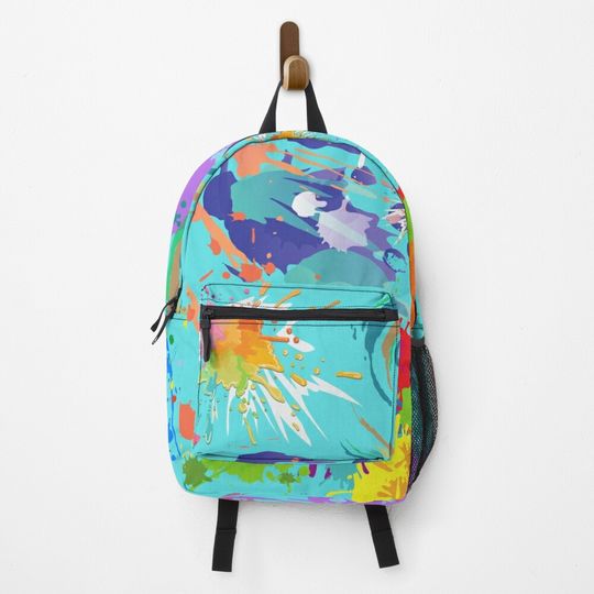 Discover Paint Splatter on Turquois Backpack