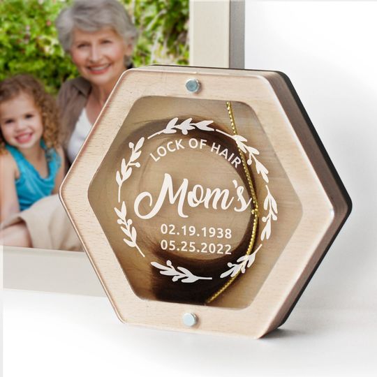 Discover Personalized memorial lock of hair keepsake sympathy gift loss