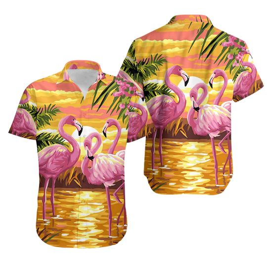 Discover Flamingo Hawaiian Shirt for Men