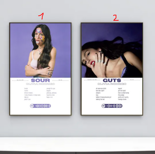 Discover Olivia Rodrigo Sour Guts World Tour Poster - Music Merchandise
