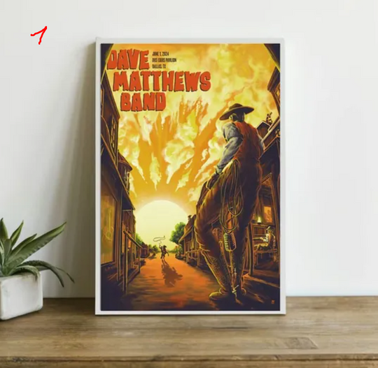 Discover Dave Matthews Band June 1 2024 Dos Equis Pavilion Dallas TX Poster