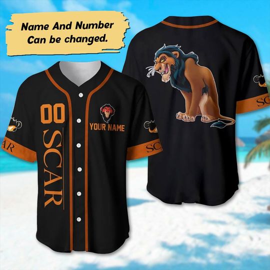 Discover Custom Villain Scar Lion King Baseball Jersey