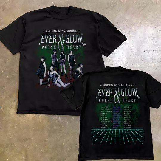 Discover Everglow Pulse and Heart Tour Shirt, Pulse and Heart in US Shirt, Everglow Kpop Tshirt