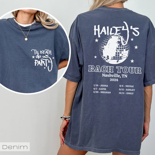 Discover Bach Tour Shirt, Custom Bachelorette Tour Shirts, Death Do Us Party Tee, Bride Or Die Bachelorette Tshirts, Last Disco Bridesmaid Shirts