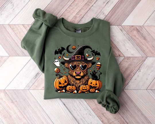 Discover Funny Halloween Baby Cow Sweatshirt