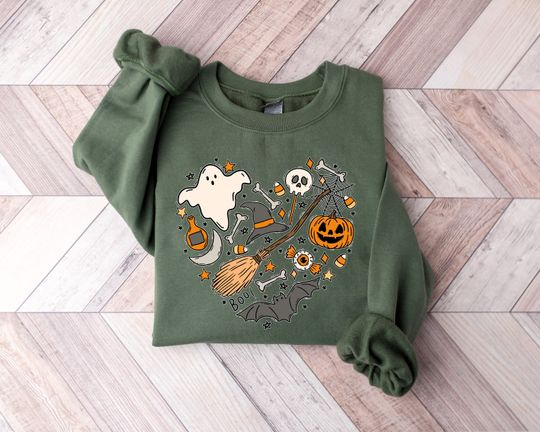 Discover Halloween Doodles Sweatshirt for Moms