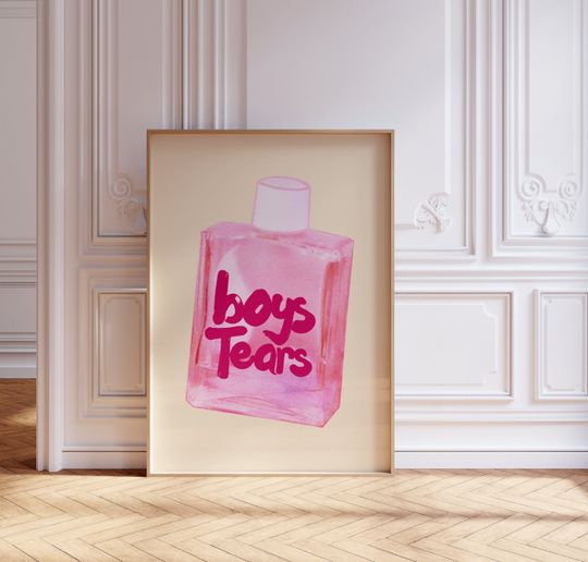 Discover Modern Pink Boys Tears Wall Art