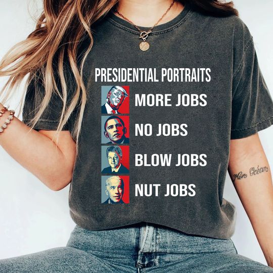 Discover Presidential Portraits Shirt, Donald Trump Shirt, Trump 2024 Shirt, MAGA Shirt