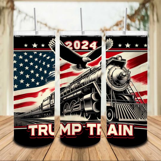 Discover Trump Train 20oz Skinny Tumbler