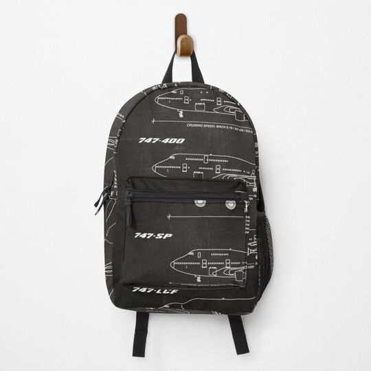 Discover Boeing 747 Family Blueprint Backpack