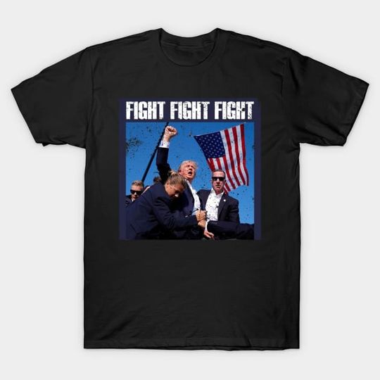 Discover Trump Fight Fight Fight Graphic T-Shirt